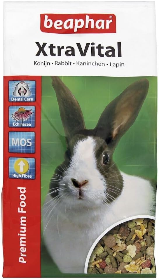 Beaphar Xtravital Conejo 1kg, Comida Conejos, Pienso con Vitaminas y Minerales