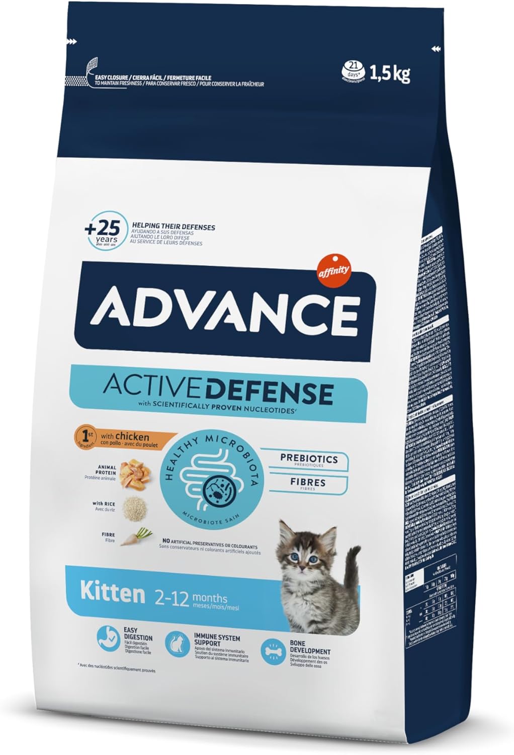 Advance Cat Kitten, Pienso para Gatitos Kitten con Pollo, 1,5kg