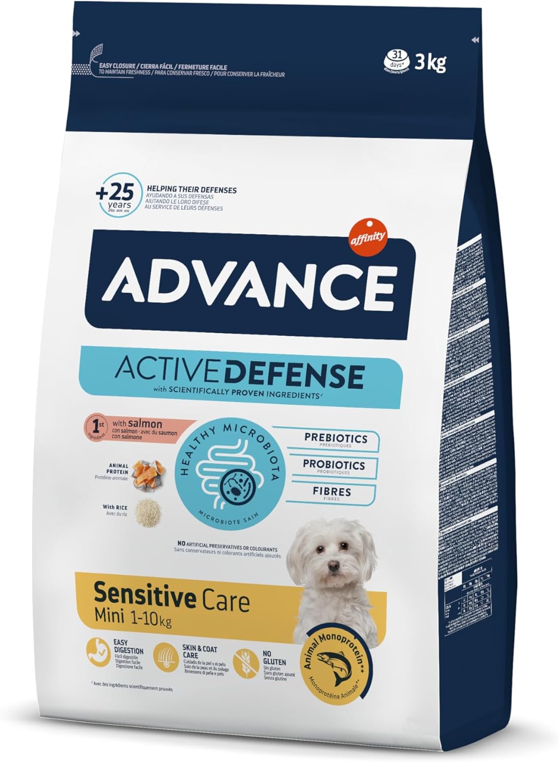 Advance Mini Sensitive Salmon, Pienso para Perros de Razas Pequeñas