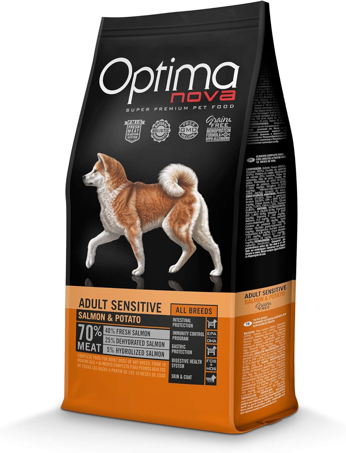 Optima Nova - Pienso para perros adultos pequeños, medianos y grandes grain