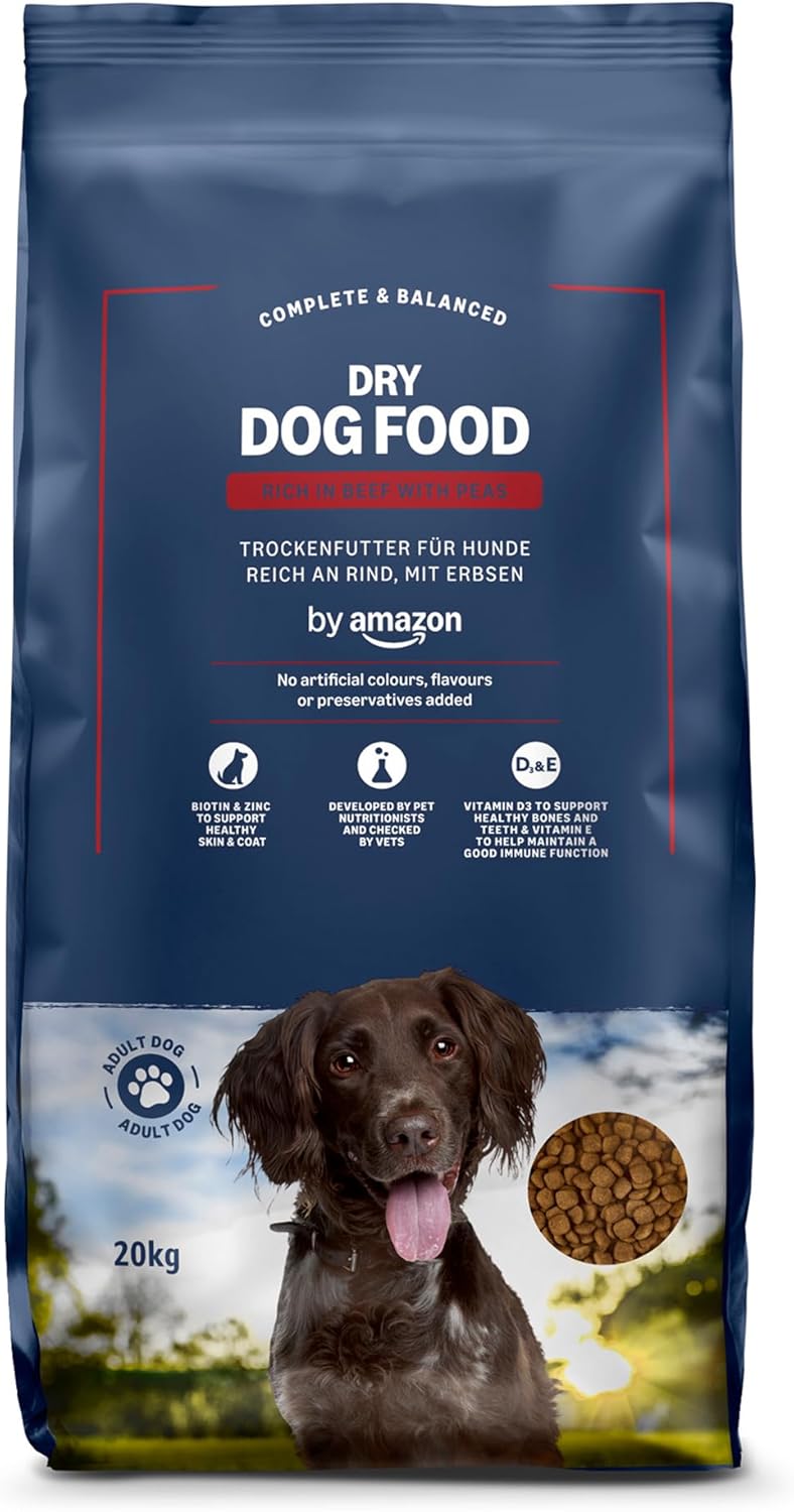 by Amazon - Alimento seco Completo para Perro Adulto Rico en Vacuno