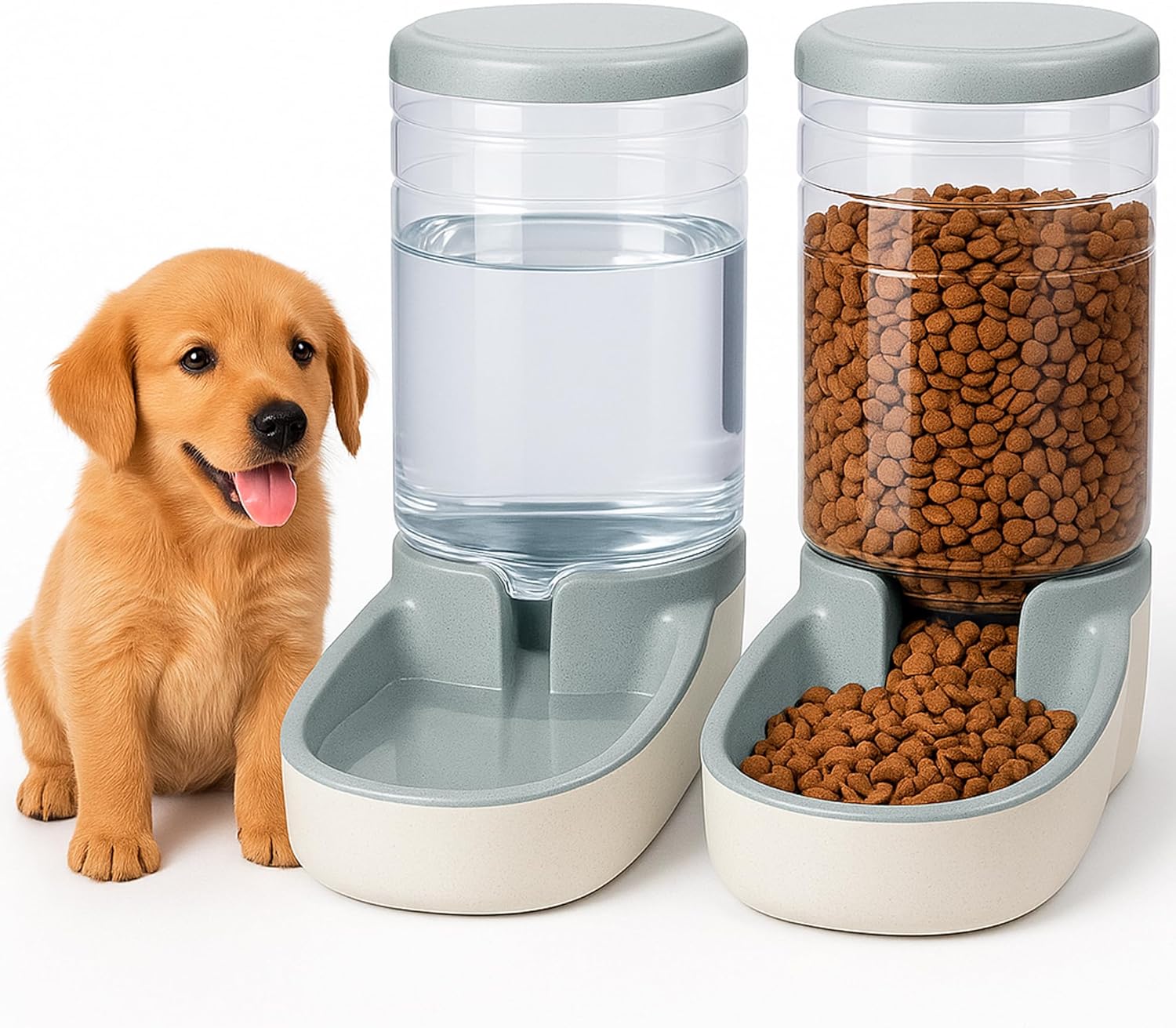 Edipets, Dispensador para Gatos y Perros, Comida y Agua, Pack 2 Unidades