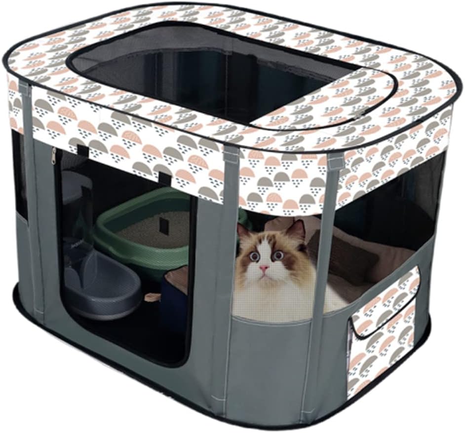 Cerca Plegable portátil para Mascotas,corralito Rectangular para Perros,Cama