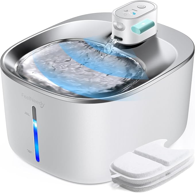 FEELNEEDY Fuente para Gatos sin Cable a Pila con Sensor de Movimiento – 4L