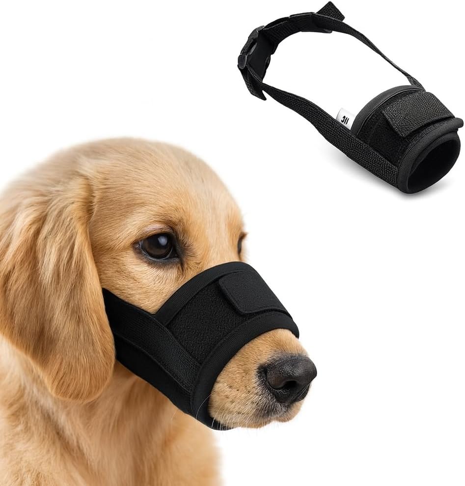 Bozal de Cinta Acolchada de Nylon para Perros con Cierre Rápido QR - Confort