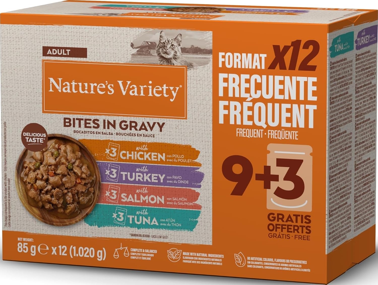 Natures Variety Bocaditos en Salsa Comida Húmeda para Gatos Cajita Multisabor