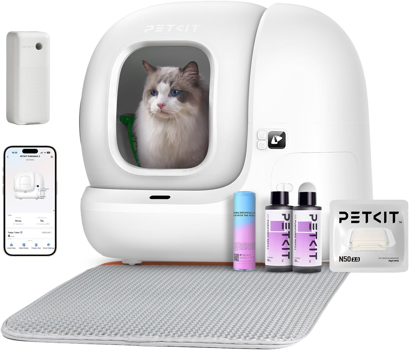 PETKIT Pura MAX 2 Arenero Gatos Autolimpiable, Inodoro para Gato, Arenero