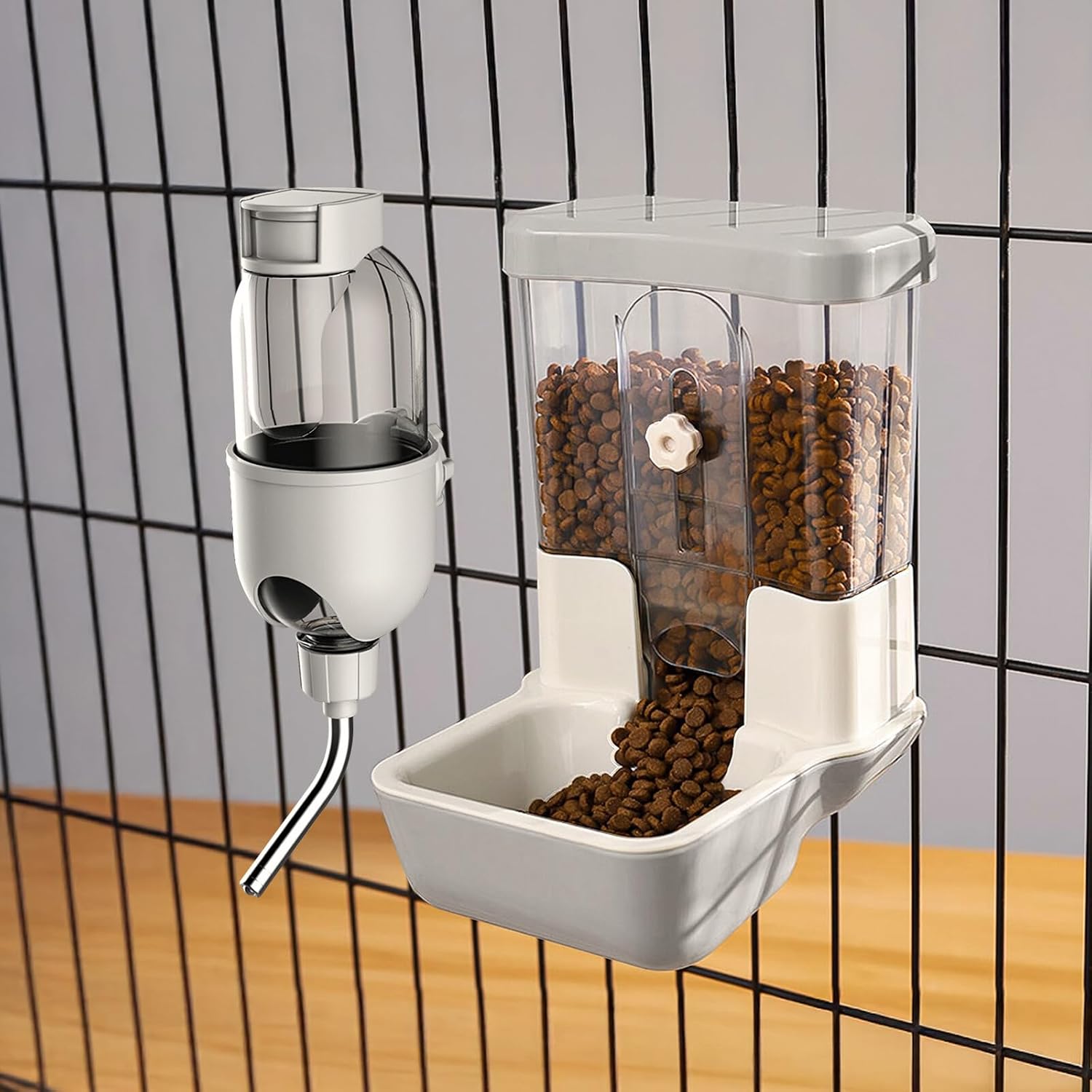 Dispensador Automático de Comida y Agua para Mascotas, Juego de Bebedero