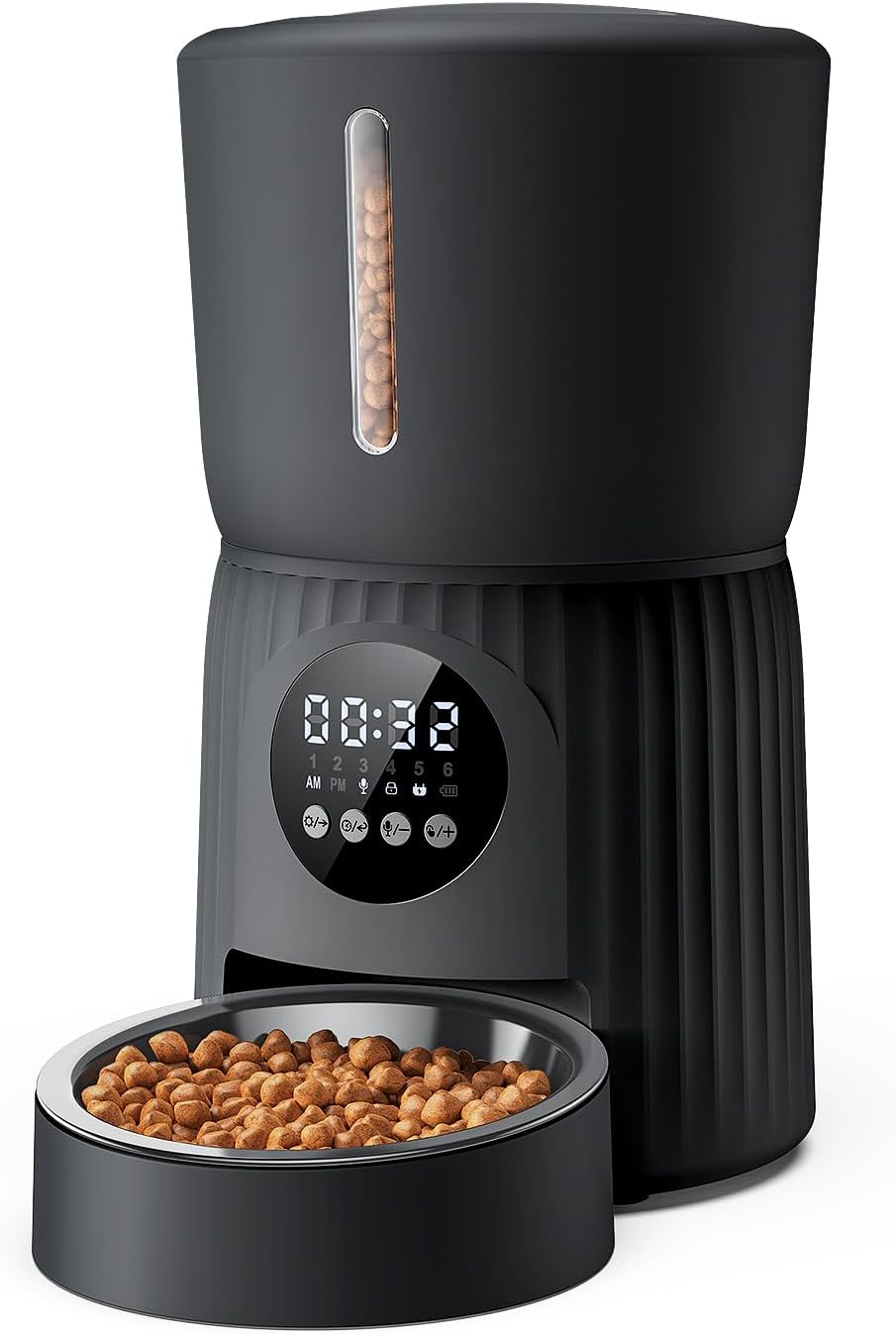 Comedero Gato Automatico, Faroro 4L Dispensador Comida Gatos/Perros con 1 a 6
