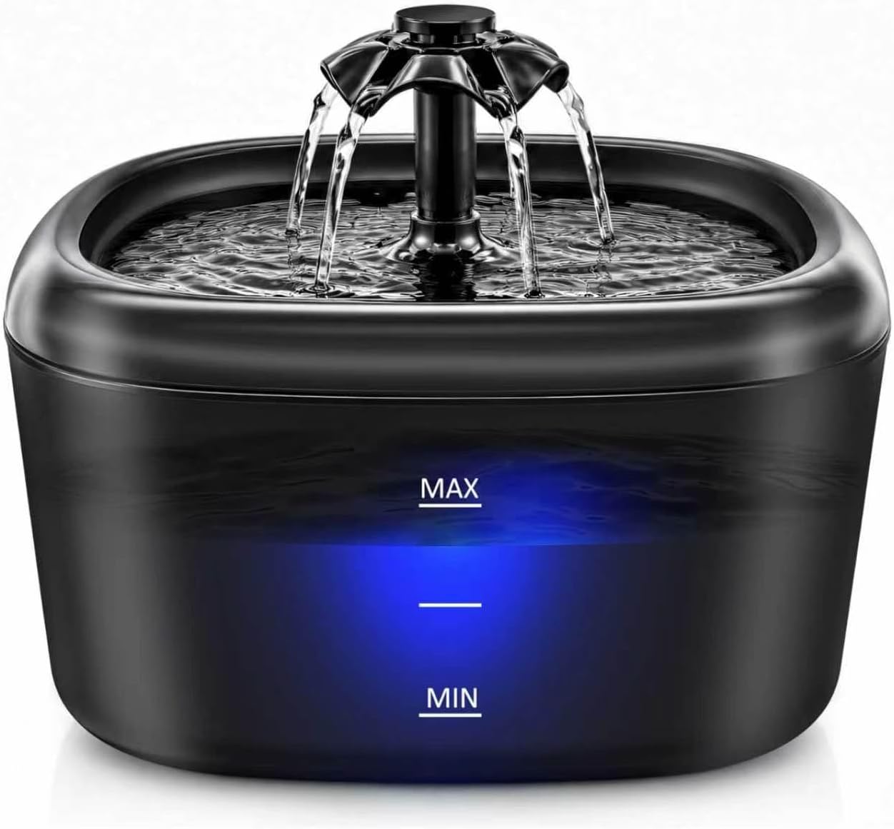 Fuente de Agua para Gatos y Perros, 2.2L Bebedero Automático con Indicador LED