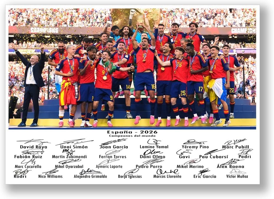 LJW Prints Póster impreso de autógrafo autografiado del Campeón Mundial